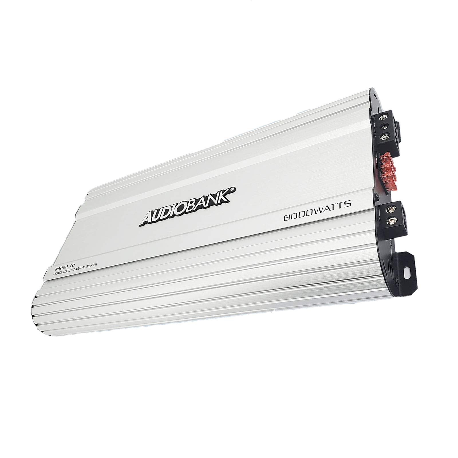 Audiobank Monoblock 8000 Watts Amp Class D 1Ohm Car Audio Stereo Amplifier Remote Turn On/Off Circuit/Heavy Duty Aluminium Alloy